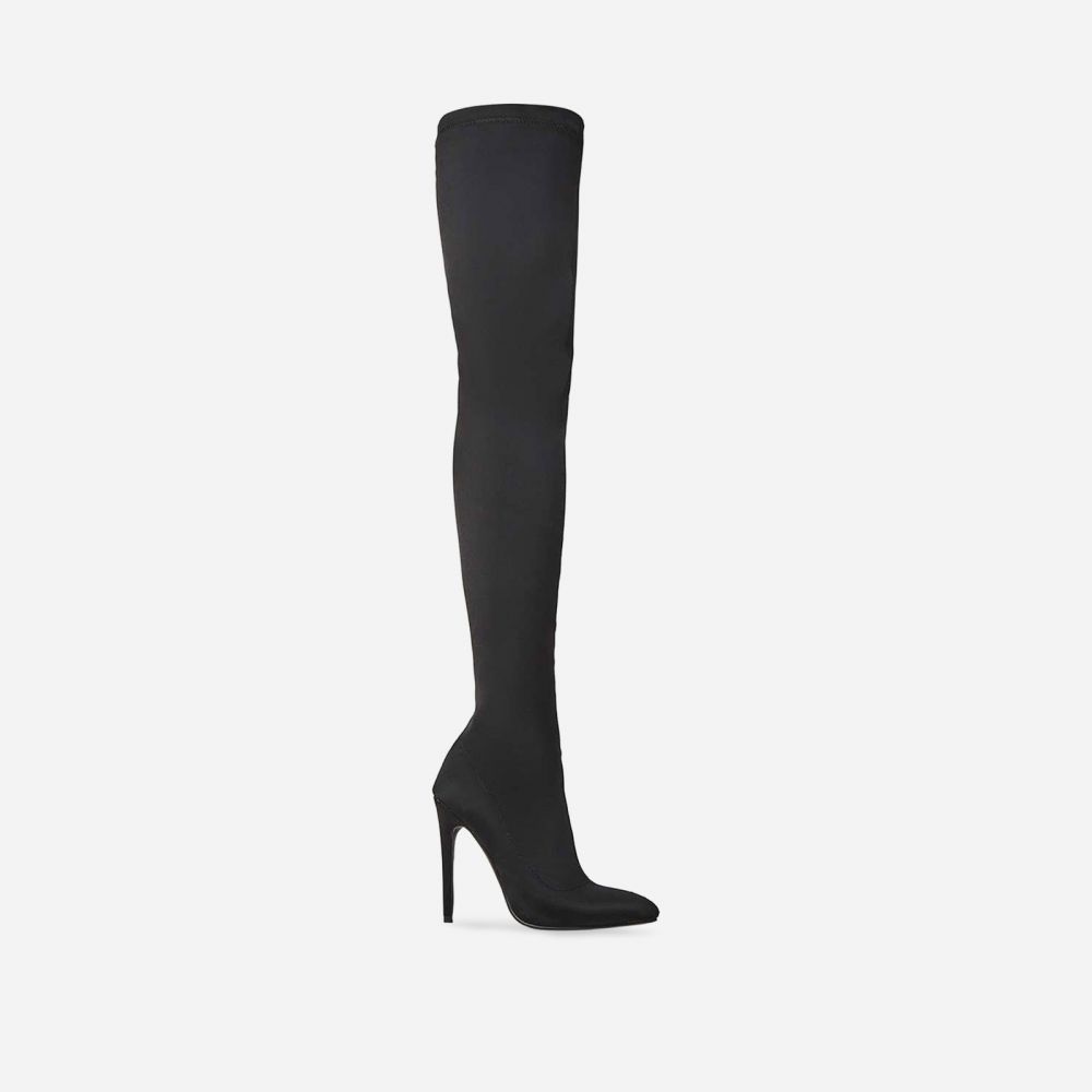 thigh high lycra boots